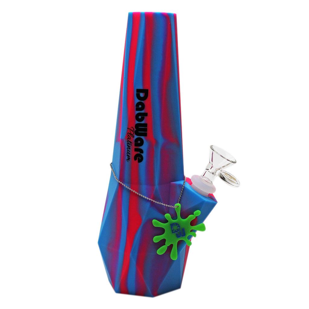 Silicone Bong Dabware Platinum 10" Diamond Shapes