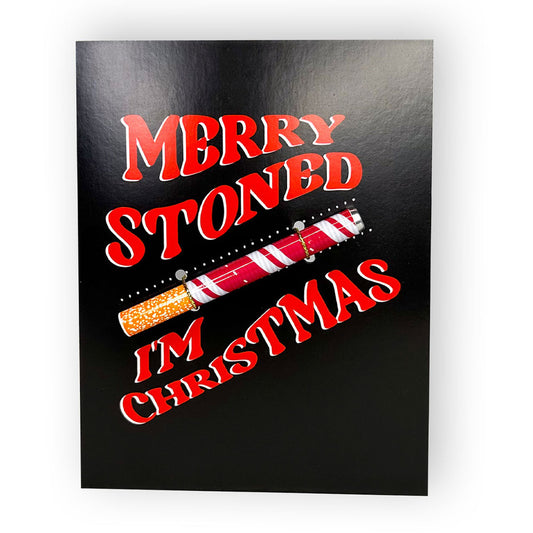 KUSHKARDS ONE-HITTER GREETING CARD - HOLIDAY EDITION - MERRY STONED I'M CHRISTMAS