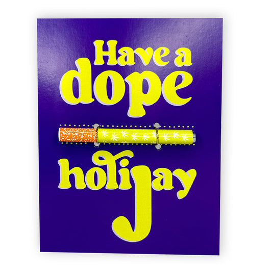 KUSHKARDS ONE-HITTER GREETING CARD - HOLIDAY EDITION - HAVE A DOPE HOLIJAY