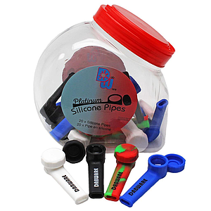 RTL - Silicone Pipe Dabware Platinum Short w/Glass Bowl