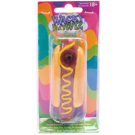 Ceramic Pipe Wacky Bowlz Hot Dog 4.5"