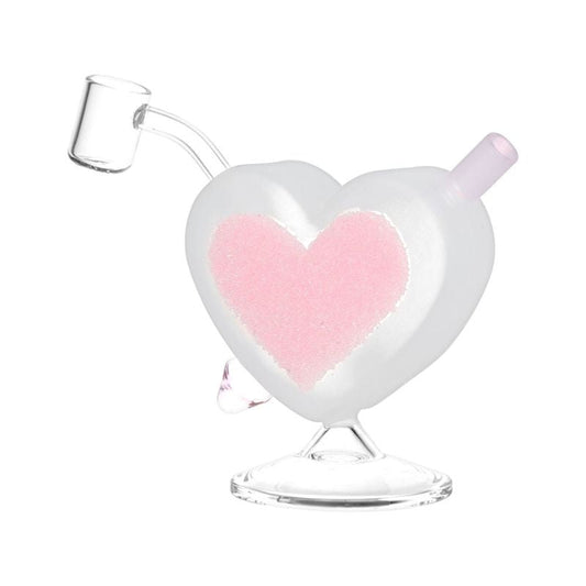 Glass Rig Heart Sparkles Glass Mini Rig 4.5"