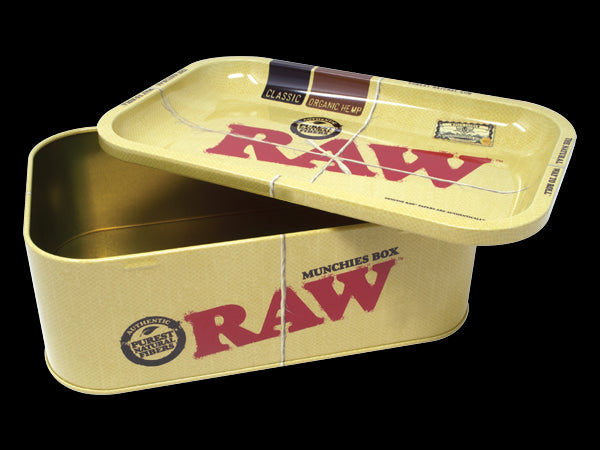 Metal Storage Box w/Tray Lid | Raw