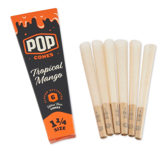 RTL - Pre-Rolled Cones Pop 1.25 6pk Tropical Mango Flavor Tip