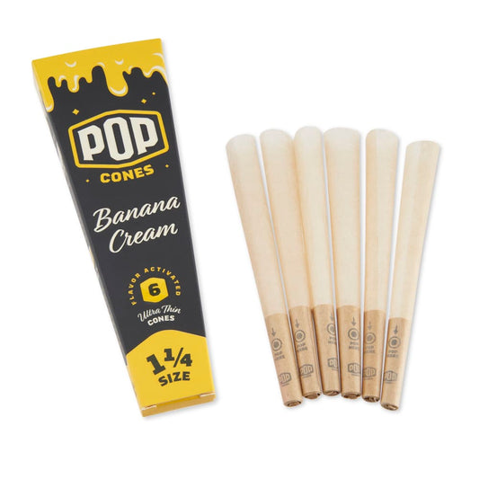 RTL - Pre-Rolled Cones Pop 1.25 6pk Banana Cream Flavor Tip