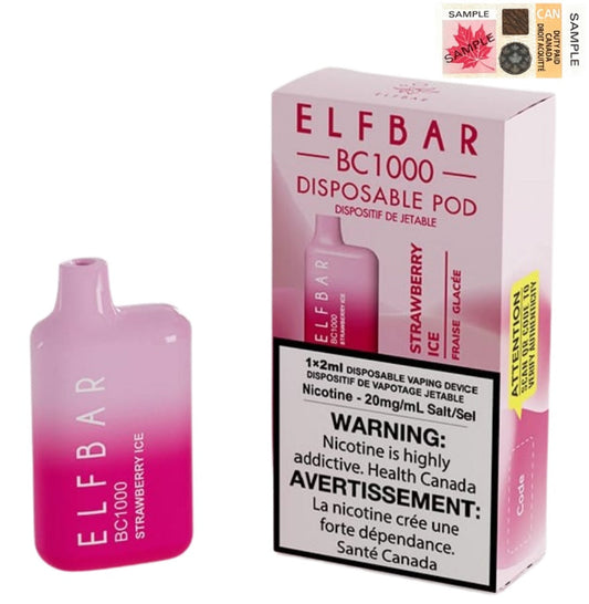 *EXCISED* RTL - Elf Bar Disposable Vape BC1000 650mAh Strawberry Ice