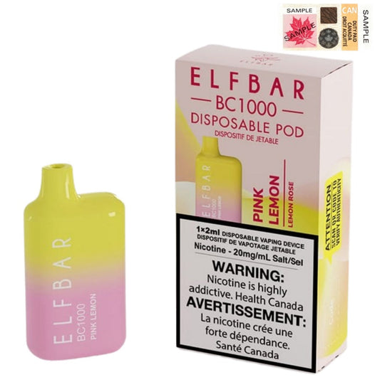 *EXCISED* RTL - Elf Bar Disposable Vape BC1000 650mAh Pink Lemon