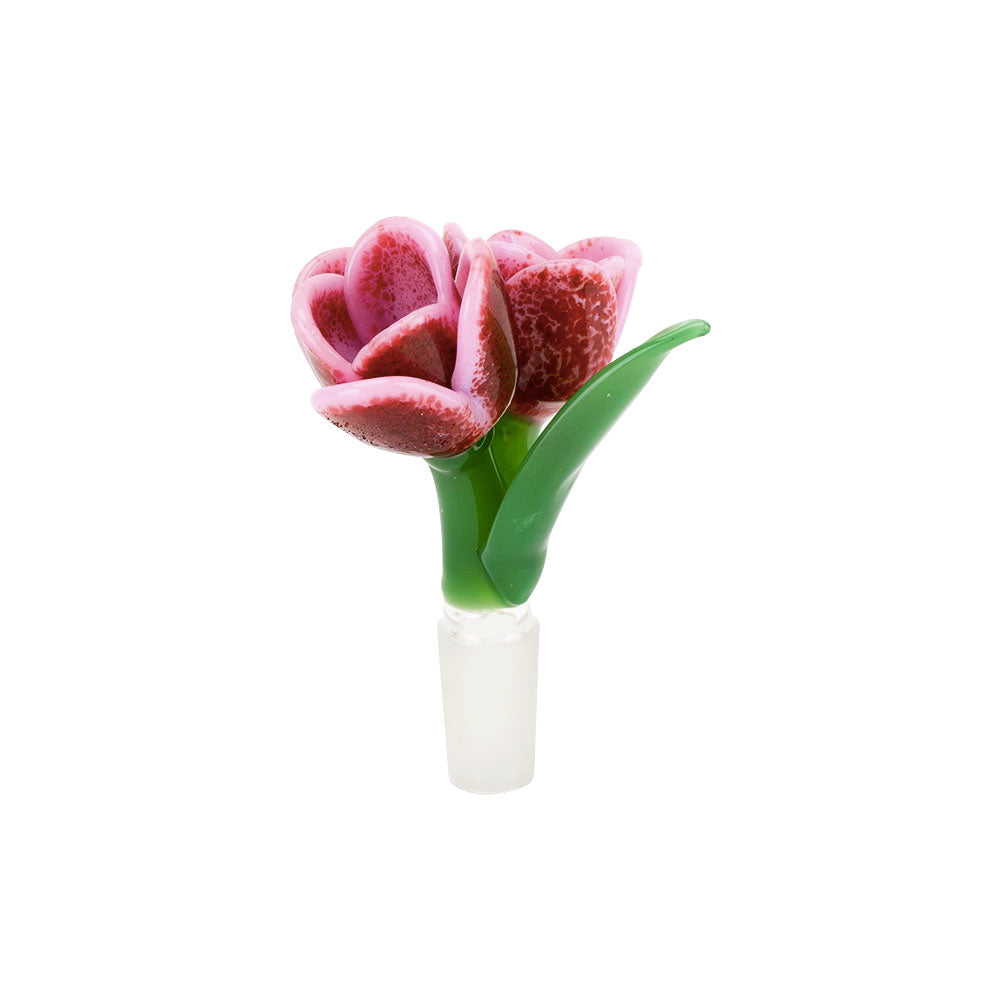 Pink Tulip Flower Bowl | 14mm | Empire Glassworks