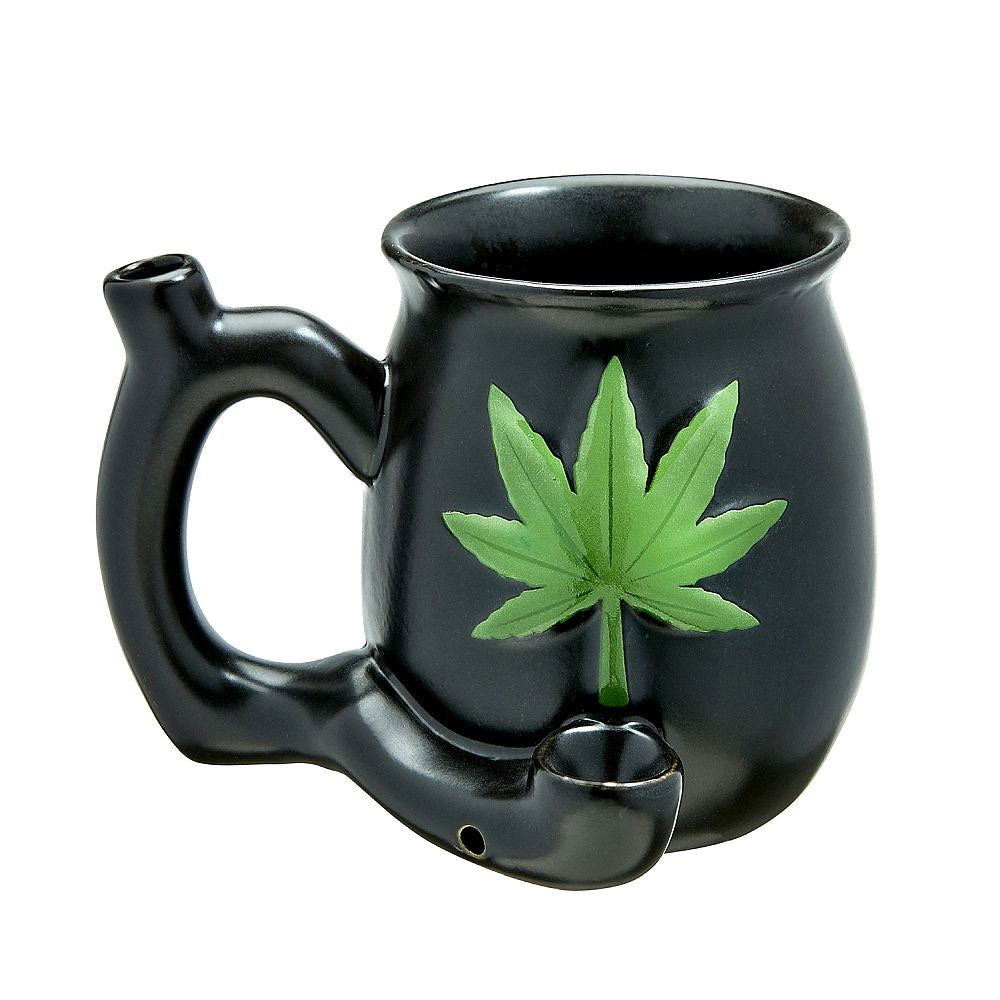 Ceramic Mug w/Pipe - Green Leaf | Premium Roast & Toast