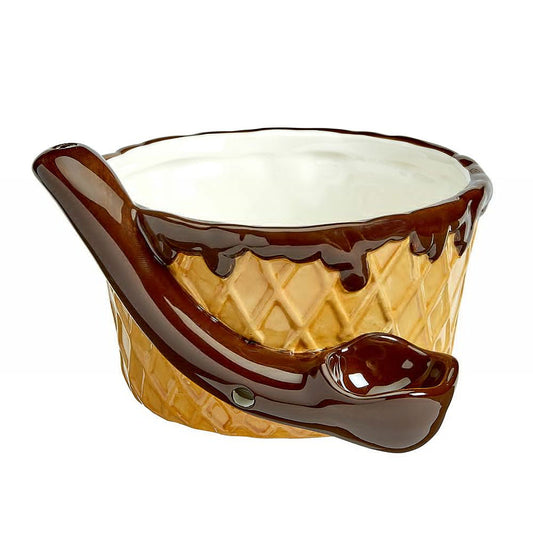 Ceramic Mug w/Pipe - Waffle Ice Cream Bowl | Premium Roast & Toast