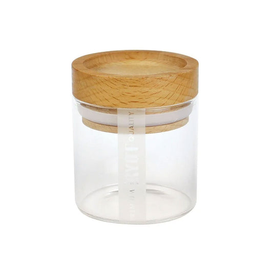 Clear jar w/Silicone Seal & Beech Tray Lid | RYOT