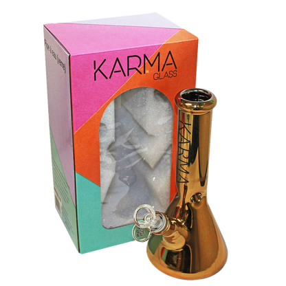 Glass Bong Karma 9" Beaker Metallic