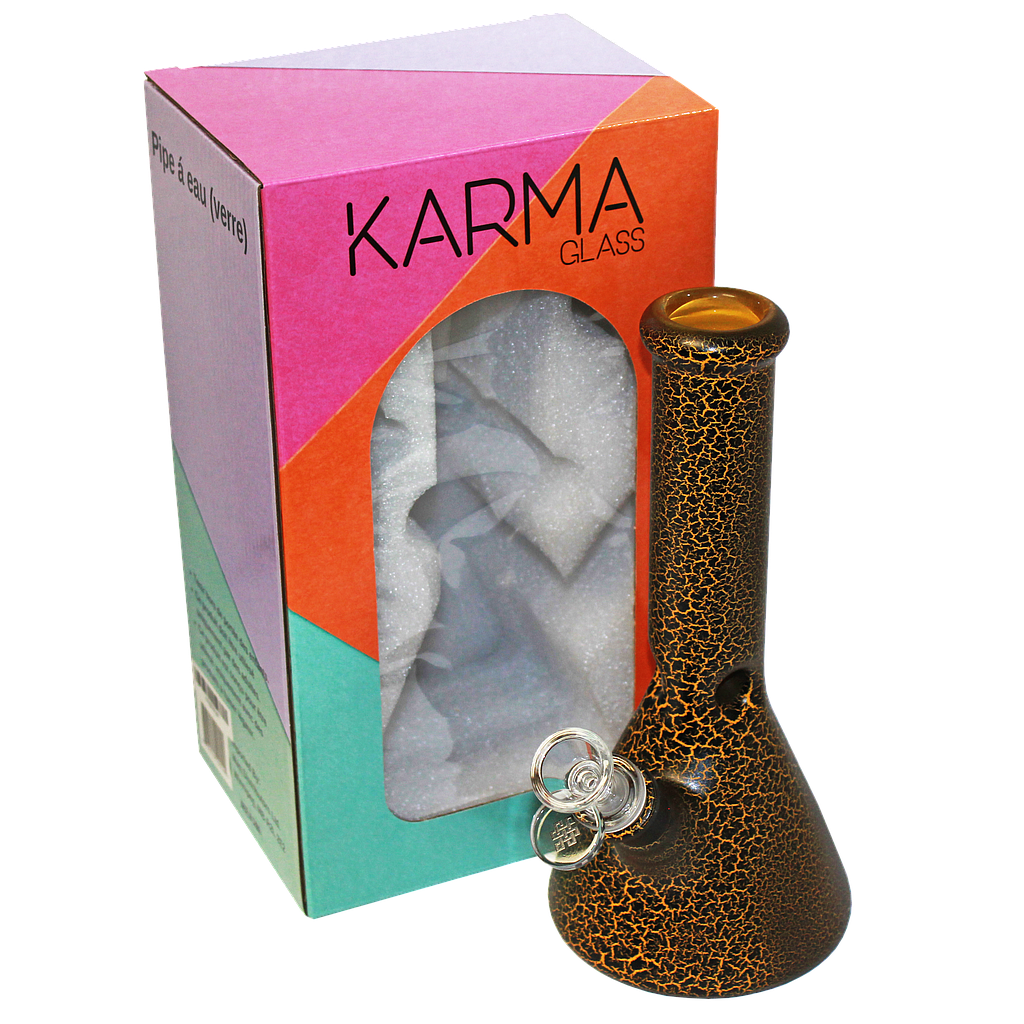 Glass Bong Karma 9" Beaker Lightning Plated