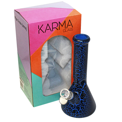 Glass Bong Karma 9" Beaker Lightning Plated